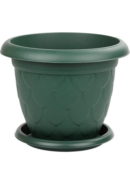 D006 Damla Saksı Set No: 6, 5 Litre, 26,5 Cm, Yesil