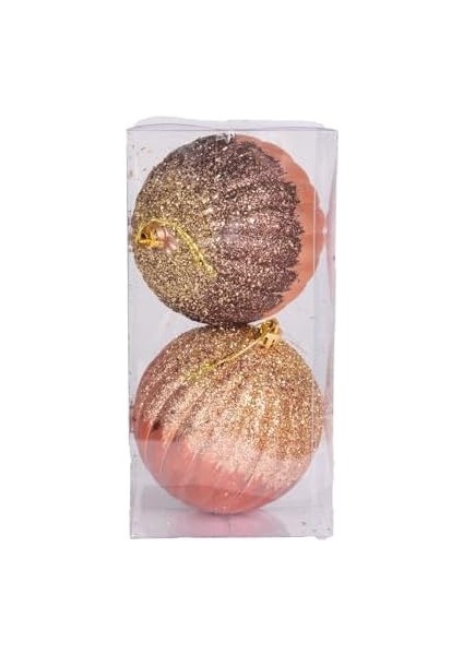 Yılbaşı Topu Simli 2'li Paket - 10 Cm. fiyatları