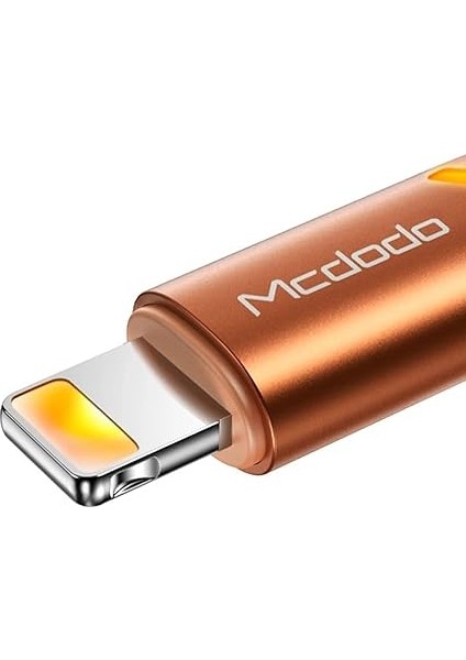 Mc Dodo Işıklı Lightnıng Data-Şarj Kablosu 1.8m Turuncu modelleri