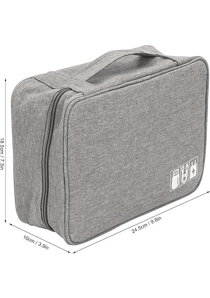 Elektronik Aksesuar Düzenleyici Çanta, Taşınabilir Seyahat Düzenleyici Çanta, Büyük Kapasiteli Elektronik Düzenleyici Saklama Çantası, Mobil Sabit Diskler, Dizüstü Bilgisayarlar Için Güç Kablosu (Gri) fiyatları