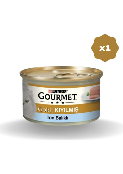 Kedi Yaş Mama Gourment Gold Kıyılmış Tonlu 85 gr - (1 Adet)