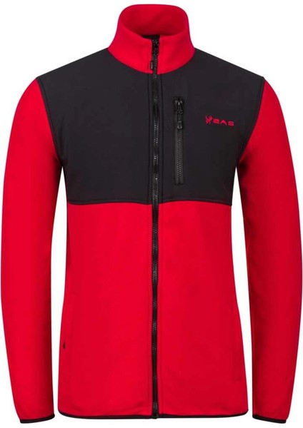 Cliff Erkek Parçalı Ince Polar Sweatshirt Kırmızı