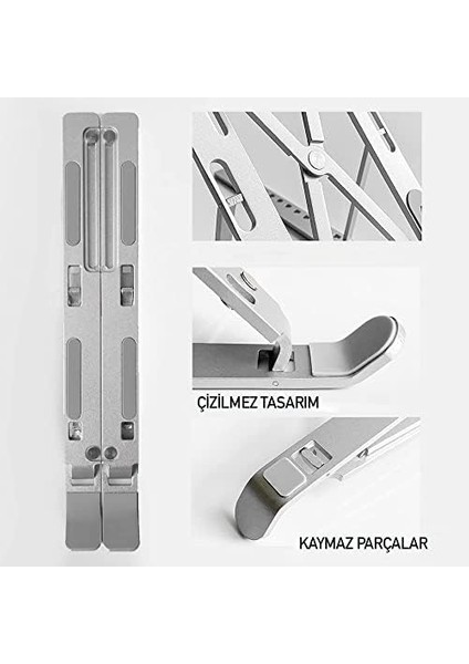 Taşınabilir Laptop Bilgisayar Tüm Laptoplarla Uyumlu Bilgisayar Taşınabilir Metal Kaymaz Dizüstü Bilgisayar fiyatları