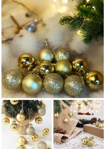 biton 12’li yılbaşı çam ağacı süsü seti – 4 cm parlak & simli karışık top süsler noel çam ağacı süsü fırsatları
