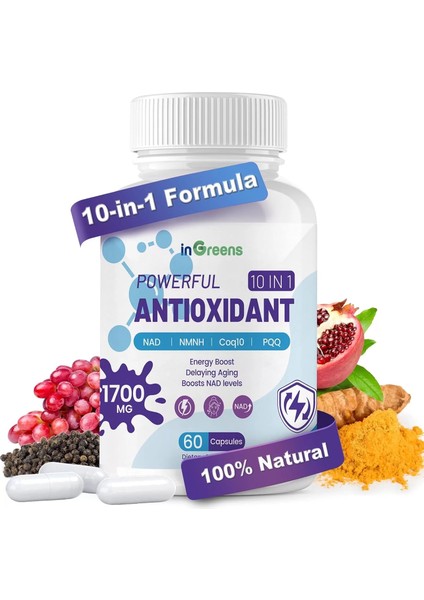 10-In-1 Powerfull Antıoxıdants 1700 Mg 60 Kapsül
