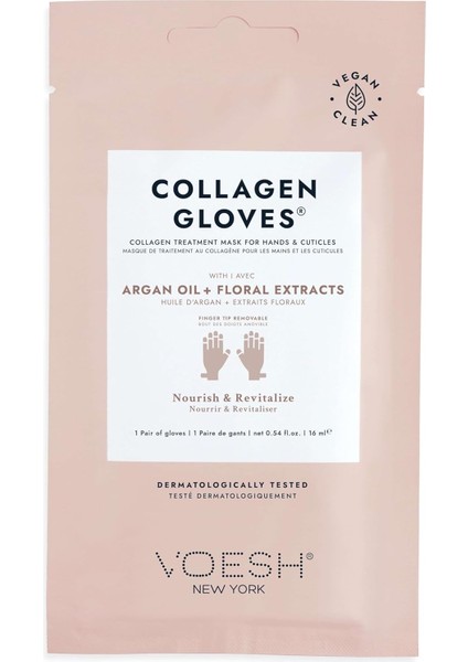 Voesh Collagen Gloves Kolajen Eldiven Argan Yağı 16 ml