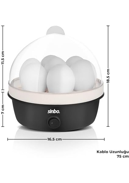 SEB-5807 Yumurta Pişirme Makinesi, Sinbo Yumurta Pişirici modelleri