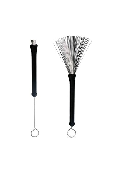 2 Paket Vurmalı Fırçalar, Profesyonel Fırçalar, Caz Fırçaları, Perküsyon Fırçaları modelleri