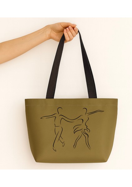 Ritmo Dansçı Baskılı Mat Saten Çanta