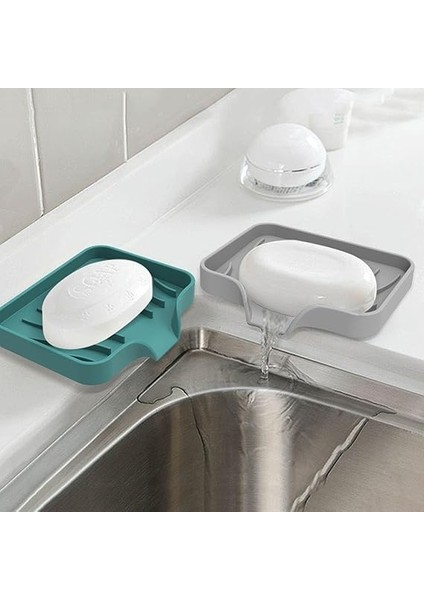 Silikon Mutfak, Banyo Su Giderli Vantuzlu Esnek Sabunluk Beyaz Renk fiyatları