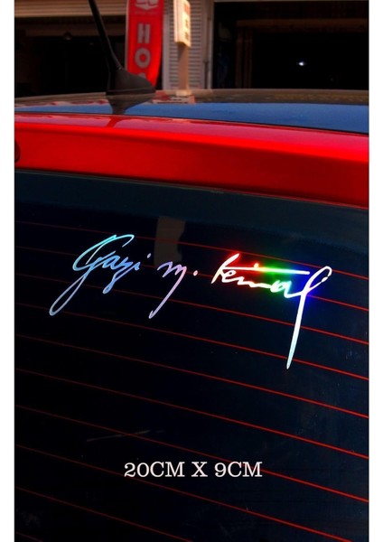 Major Selection Hologram Gazi Atatürk Imza Oto Araba 20 x 9 cm