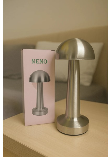 Bakır Metal Gövdeli Mantar LED Masa Lambası modelleri