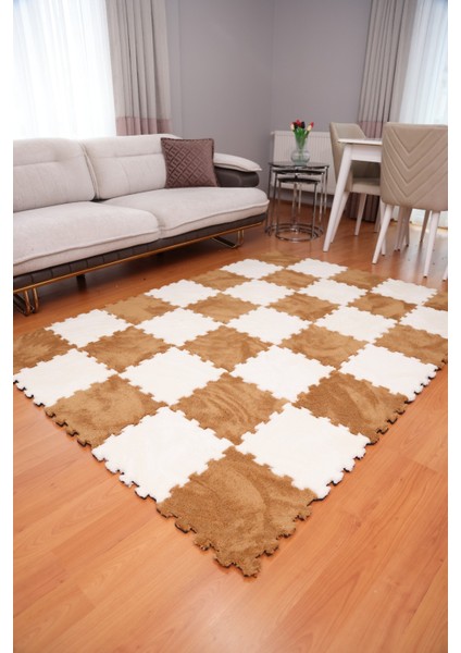 Peluş Kreş Halısı Anaokulu Puzzle Halı Japon Halı 50X50