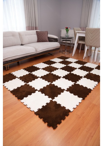 Peluş Kreş Halısı Anaokulu Puzzle Halı Japon Halı 50X50