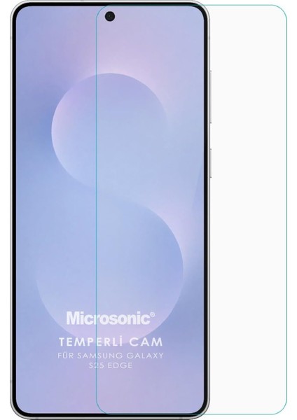Galaxy S25 Edge Tempered Glass Cam Ekran Koruyucu [galaxy S25 Edge ile Uyumlu Ekran Koruyucu - Şeffaf]