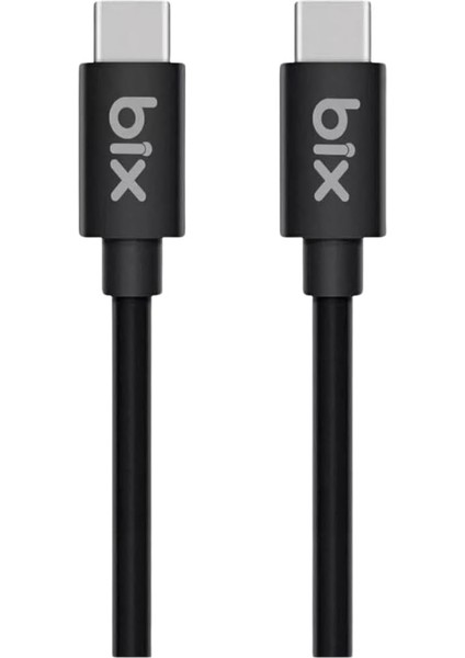 BX-UC02C 60W Type-C To Type-C Hızlı Şarj ve Data Kablosu 1.2 Metre Siyah