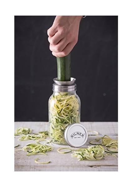 Create & Spiral Kesici – Lezzetli Meyve ve Sebze Spiralleri/spagetti Üretimi Için, Saklama Kavanozu Dahil, 1 Litre, 21,3 x 10 x 24,5 cm modelleri