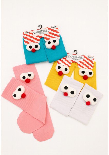 Pörtlek Gözlü 2’li Renkli Çorap Seti | Hediye Kutulu Pamuklu Eğlenceli Çoraplar fırsatları