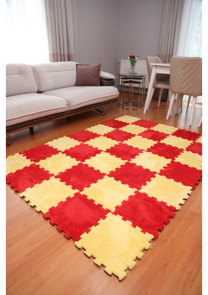 Peluş Kreş Halısı Anaokulu Puzzle Halı Japon Halı 50X50