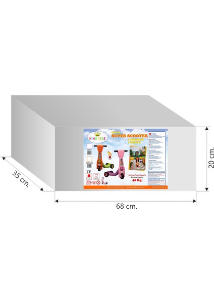 Süper Scooter 3 Tekerlekli - Anaokulu - Kreş - Günlük Kullanım - Çocuk Aktivite - Tekerlekli Scooter modelleri