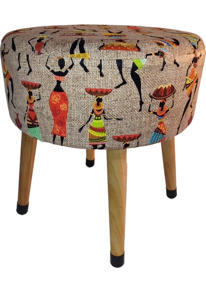 Puf Koltuk Tabure // Ua-Puf-003 Etna Ütopya // Ahşap Gürgen ayaklı