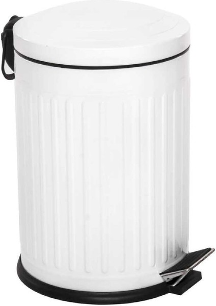 5-12- 16 Lt Serisi Amortisör Kapaklı Çöp Kovası ( - Mutfak - Tuvalet - Balkon) (Beyaz, 5 Litre)