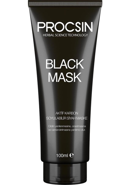 Procsın Black Mask Siyah Maske, Gözenek Arındırıcı & Siyah Nokta Karşıtı, Aktif Kömürlü, Pürüzsüz ve Canlı Cilt Görünümü, 100 ml modelleri