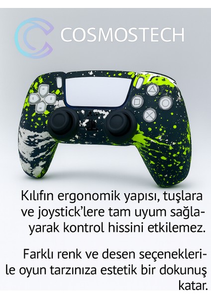 Ps5 Dualsense Joystick Koruyucu Silikon Kılıf – Yüksek Kaliteli, Esnek, Şık Desenli Kaplama indirimleri