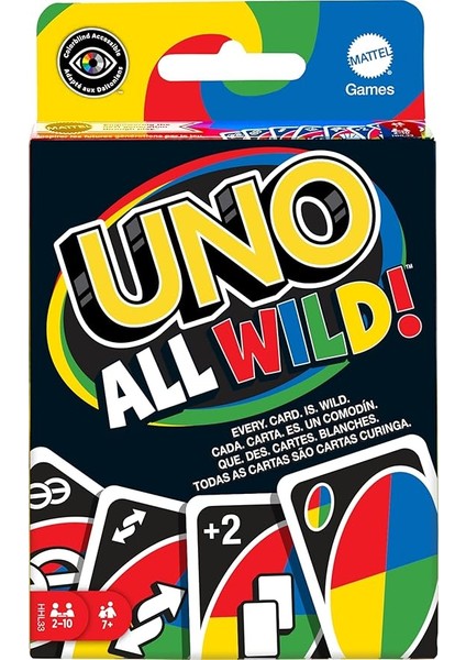 Games 112 Kartlı Uno All Wild Kart Oyunu, 7 Yaş ve Üzeri Oyuncular Için Çocuk, Aile ve Yetişkin Oyun Gecesi Için Hediye