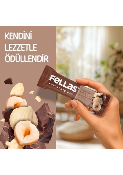 Fellas Fındıklı Kakaolu Kuruyemiş Bar 30 gr x 12 Adet