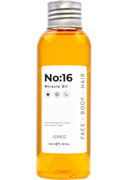 No:16 Nemlendirici Besleyici Yenileyici Işıltı Verici Mucizevi Onarıcı Bakım Yağı 100 ml