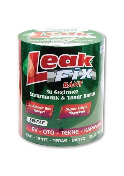 Leakfix Yama Bant, Şeffaf, 100MMX1,5M