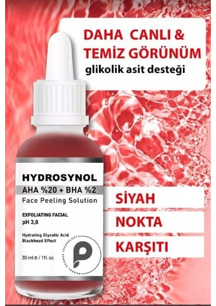 Hydrosynol Ton Eşitleyici Aha%20 Bha%2 Peeling Serum 30 ml indirimleri