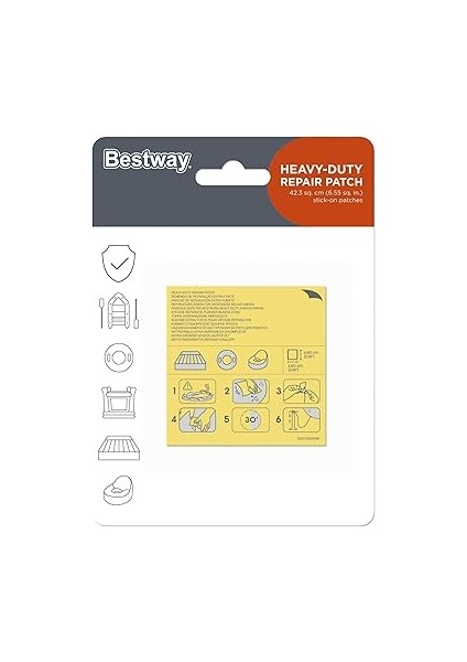 Kendinden Yapışkanlı Onarım Yaması, 6,5 x 6,5 Cm, 10 Adet modelleri