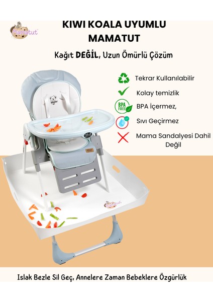 Kiwi Koala Uyumlu . Mama Sandalyesi Dahil Değildir. Sıvı Geçirmez