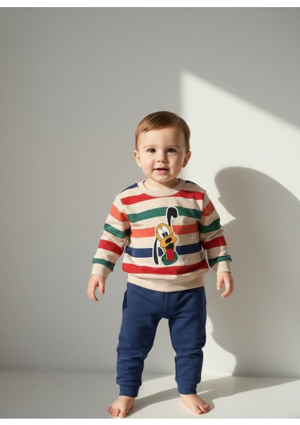 Erkek Çocuk Goofy Baskılı Alt Üst Takım 9-12-18