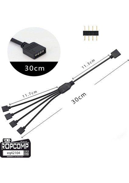 Pc Kasa ve LED Aydınlatma Için 4 Çıkışlı 4-Pin Rgb Splitter fiyatları