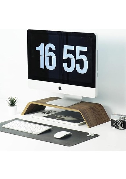 Wood Doğal Ahşap Bilgisayar Monitörü Yükseltici Stant ve Ekran Yükseltici 55X9OF17 modelleri