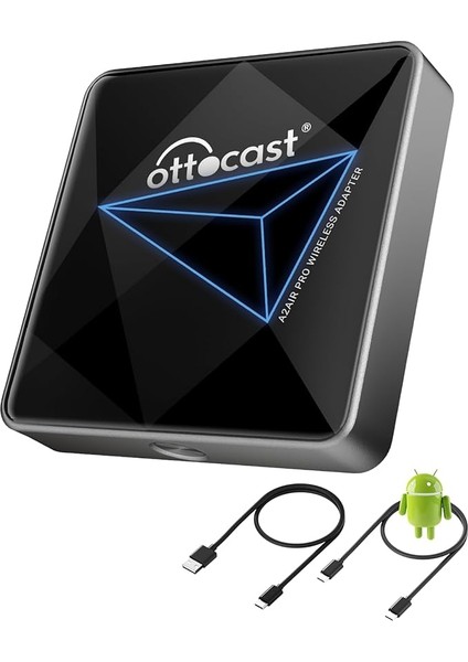 Kablosuz Android Oto Adaptörü A2AIR PRO,2024 Android Auto Için Kablosuz Araç Adaptörünü Yükseltme,kablolu Android Auto'yu Kablosuza Dönüştürür,kolay Kurulum Doğrudan Eklenti USB