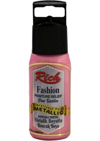 Metalik Boyutlu Boncuk Boya 60CC - Şeker Pembe