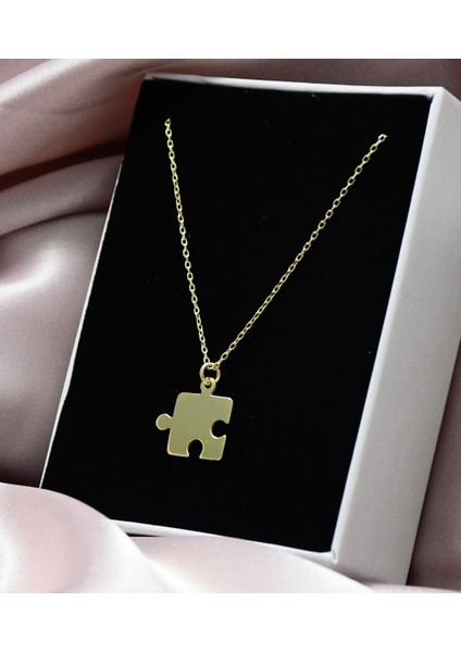 925 Ayar Gümüş Yapboz Figür Kolye