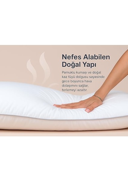 Home Eko 15 Downmix Yüksek Yastık –%15 Gıdık Tüyü, 50X70 cm – Yumuşak ve Dolgun Destek indirimleri
