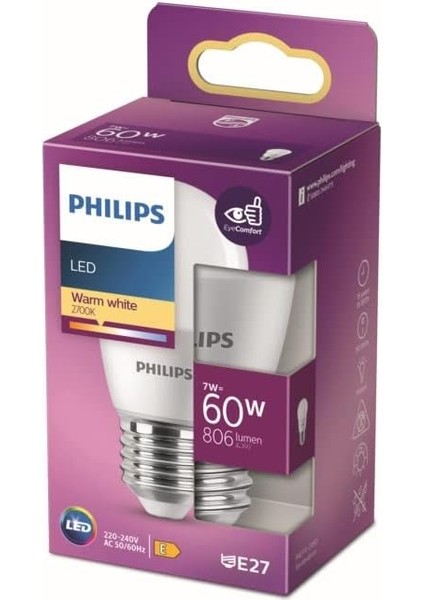 LED 60W P48 E27 2700K Sarı Işık Dim Edilmez