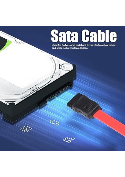 Sata Uzatma Kablosu, 0,5 M 7 Pin Erkekten Dişi Sata Uzatma Kablosu Kablosu Harici Sabit Disk Için SSD Veri Uzatma Kablosu Kablosu, Veri Iletimi (50 Cm) fırsatları