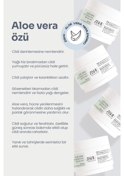 ZİSHU Aloe Vera Nemlendirici Krem – El, Yüz ve Vücut 175 ml