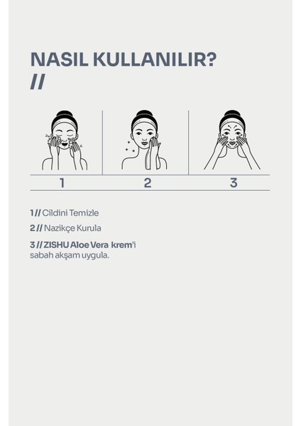 ZİSHU Aloe Vera Nemlendirici Krem – El, Yüz ve Vücut 175 ml