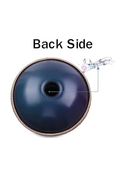 Harmonique Tambour Hand Pan 9 10 12 14 Notes Instrument De Percussion Professional Handpan En Acier Avec Sac De Voyage Décoration De String Et Malets Pour La Medit, Black, 10NOTES fırsatları