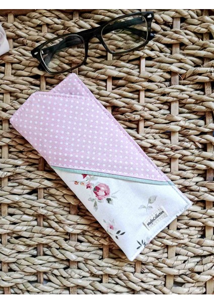 El Yapımı Çiçekli ve Puantiyeli Kumaş Gözlük Kılıfı fiyatları