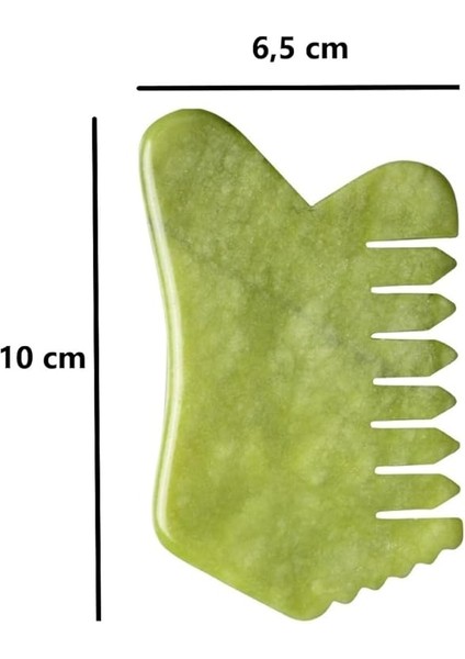 Elegance Çok Amaçlı Yeşim Taşı Pro Gua Sha Tırtıklı Masaj Aleti Doğal Taş Tarak Jade Gua Sha Jade Hair Comb Saç, Yüz ve Cilt Bakımı Aleti modelleri