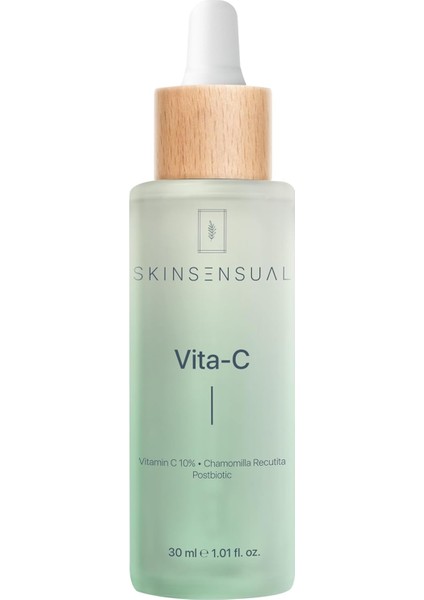 Skin Sensual Vita-C Vitamin C 10%, Postbiotic ve Cilt Tonu Eşitleyici Cilt Bakım Serumu 30 ml